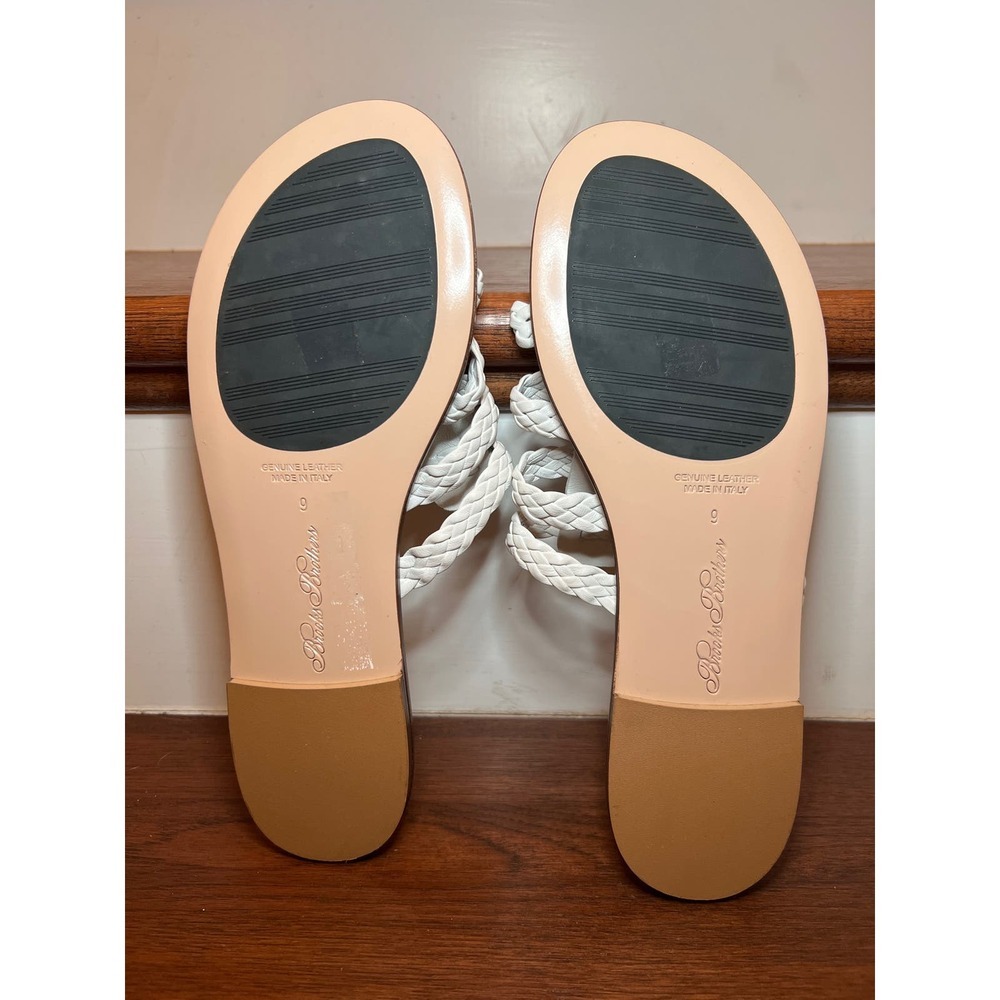 Brooks Brothers Braided Leather Slide Sandals - Picture 2 of 3